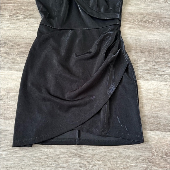 Lulus one shoulder asymmetrical black mini dress medium - Picture 7 of 13